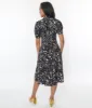Black Floral Leaf Tia Dress sold by Unique Vintage