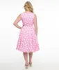 1950s Pink & White Polka Dot Cotton Lyra Swing Dress sold by Unique Vintage