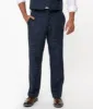 Collectif Navy Blue Crosshatch Bobbie Trousers sold by Unique Vintage