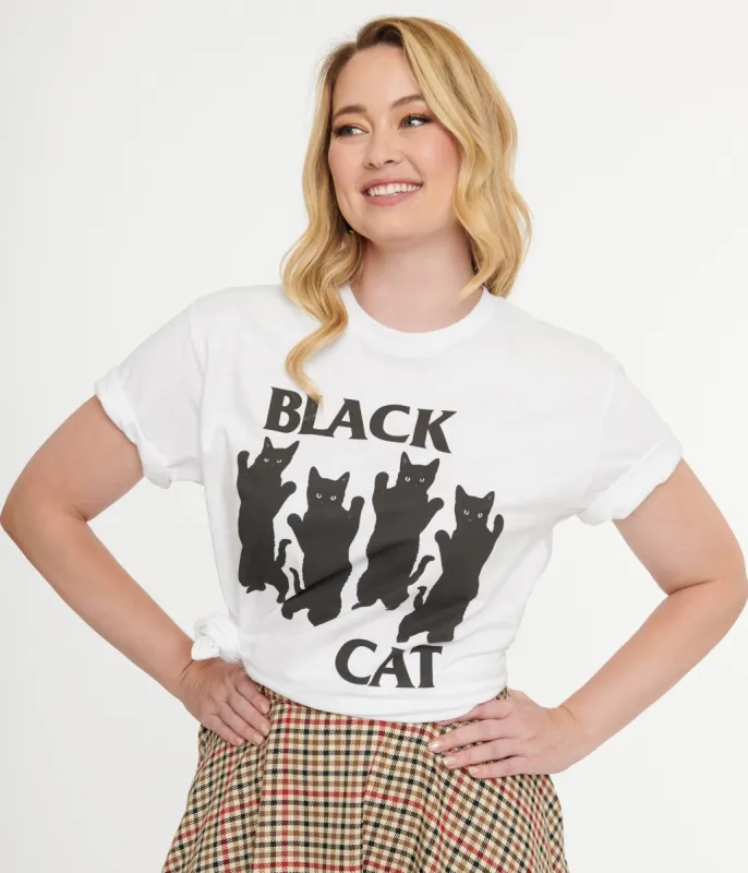 Black Cat Classic Unisex Graphic Tee sold by Unique Vintage