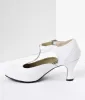 1920s White T-Strap Mary Jane Kitten Heels sold by Unique Vintage