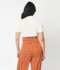 Unique Vintage 1940s Ivory Tie Neck Button Blouse sold by Unique Vintage