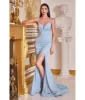 Cinderella Divine Powder Blue Strappy Prom Gown sold by Unique Vintage