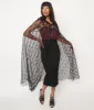 Black Lace Hooded Cape sold by Unique Vintage