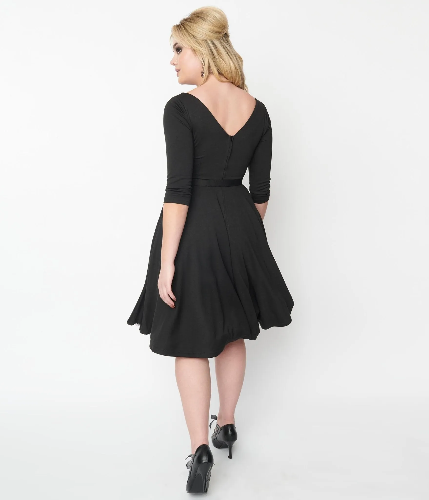Unique Vintage Black Spiderweb Devon Swing Dress sold by Unique Vintage product image thumbnail 3