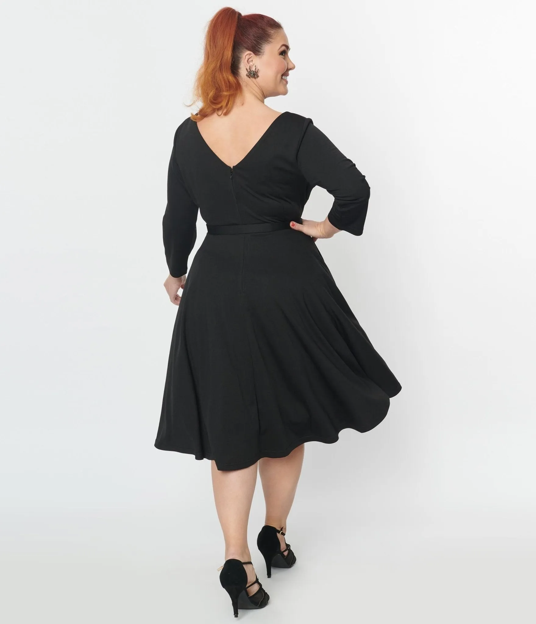 Unique Vintage Black Spiderweb Devon Swing Dress sold by Unique Vintage product image thumbnail 5