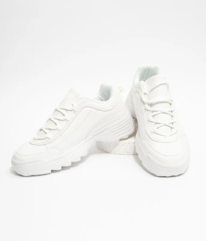 White Athletic Sneakers sold by Unique Vintage