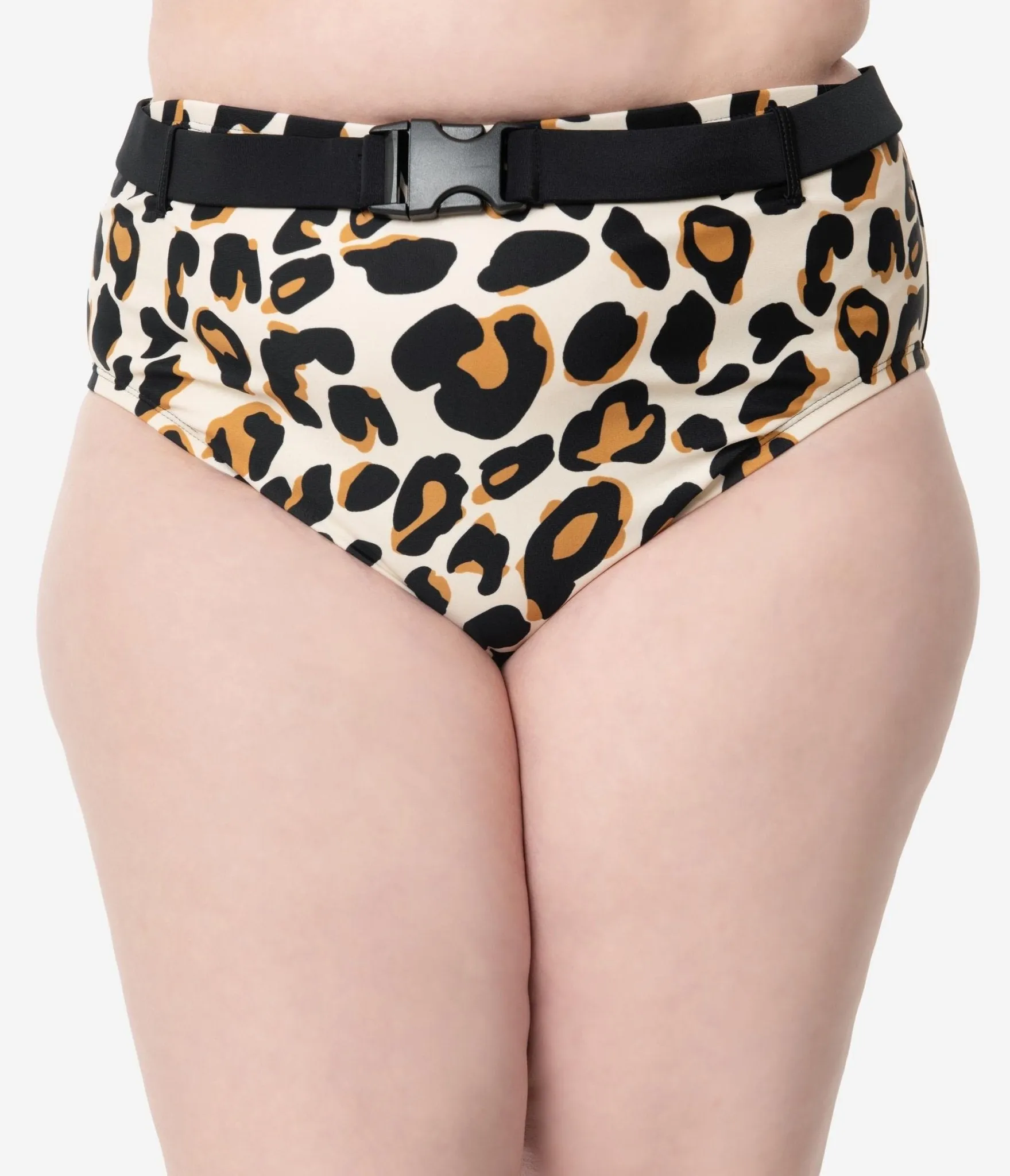 Plus Size Leopard Print Belted Swim Bottom sold by Unique Vintage product image thumbnail 2
