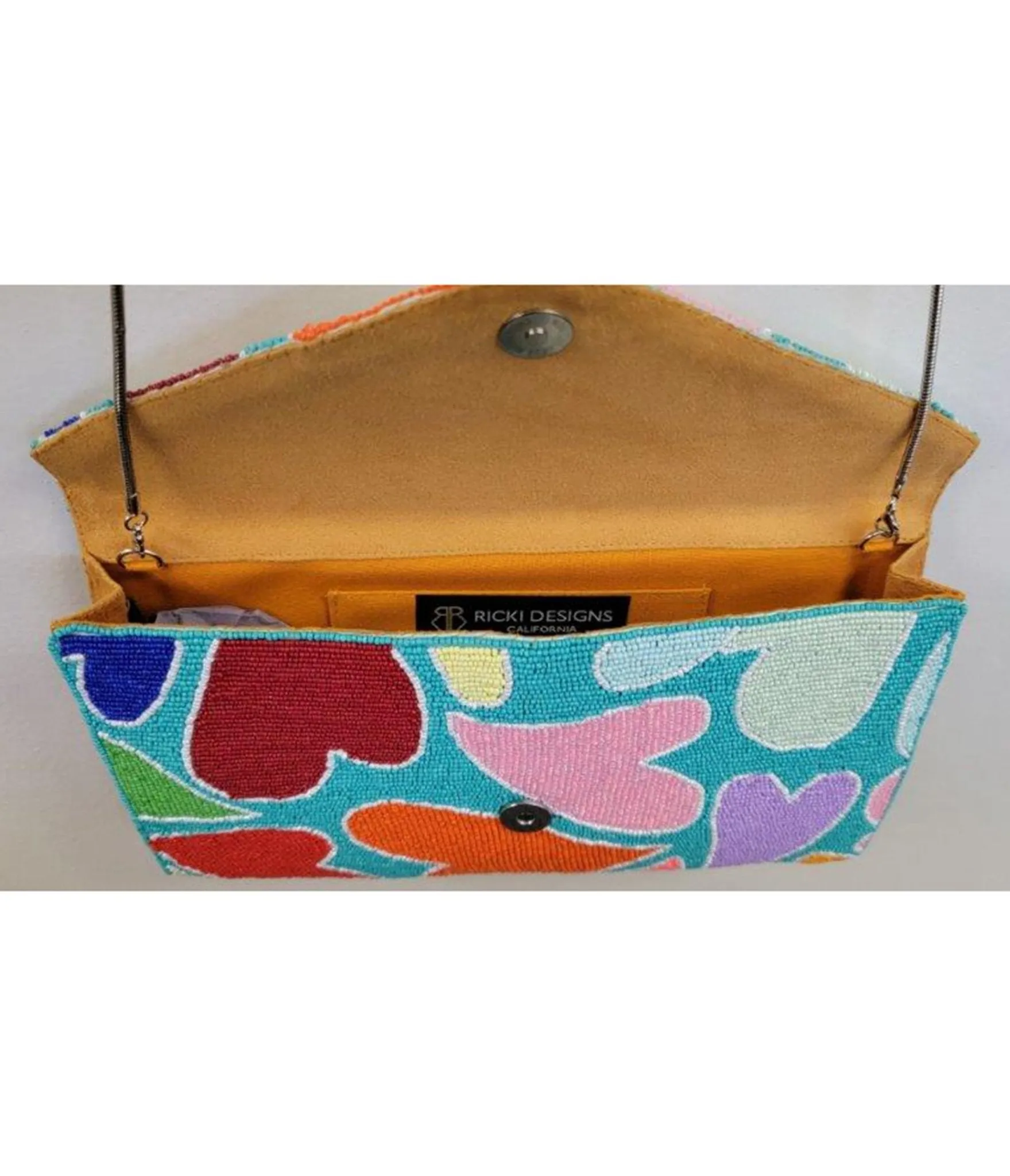 Rainbow Heart Beaded Clutch sold by Unique Vintage product image thumbnail 4