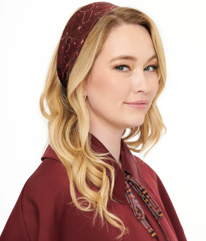 Disney Hocus Pocus Collection by Unique Vintage Burgundy Hocus Pocus Hair Scarf sold by Unique Vintage