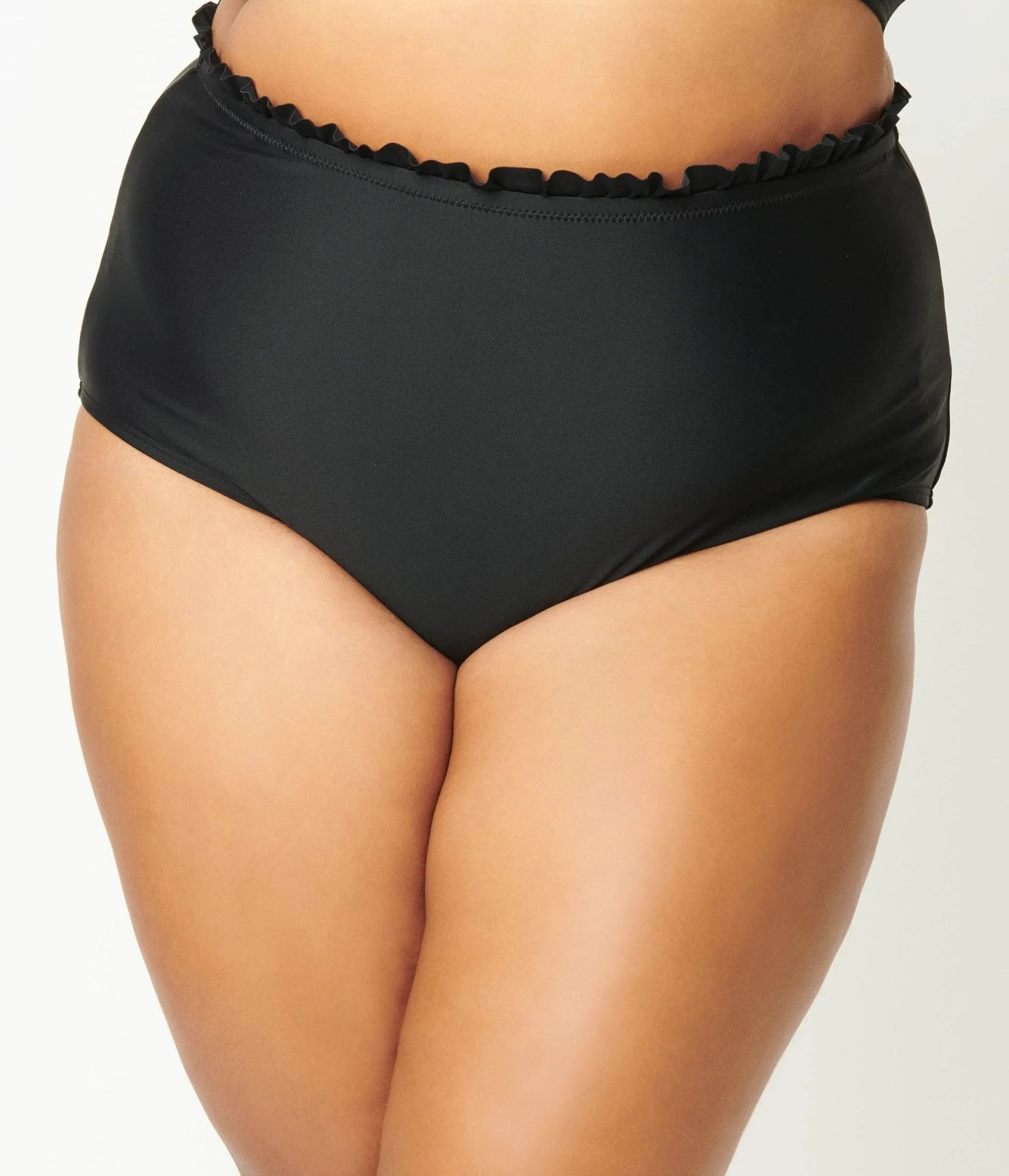 Unique Vintage Plus Size Black High Waist Cape May Swim Bottom sold by Unique Vintage product image thumbnail 2