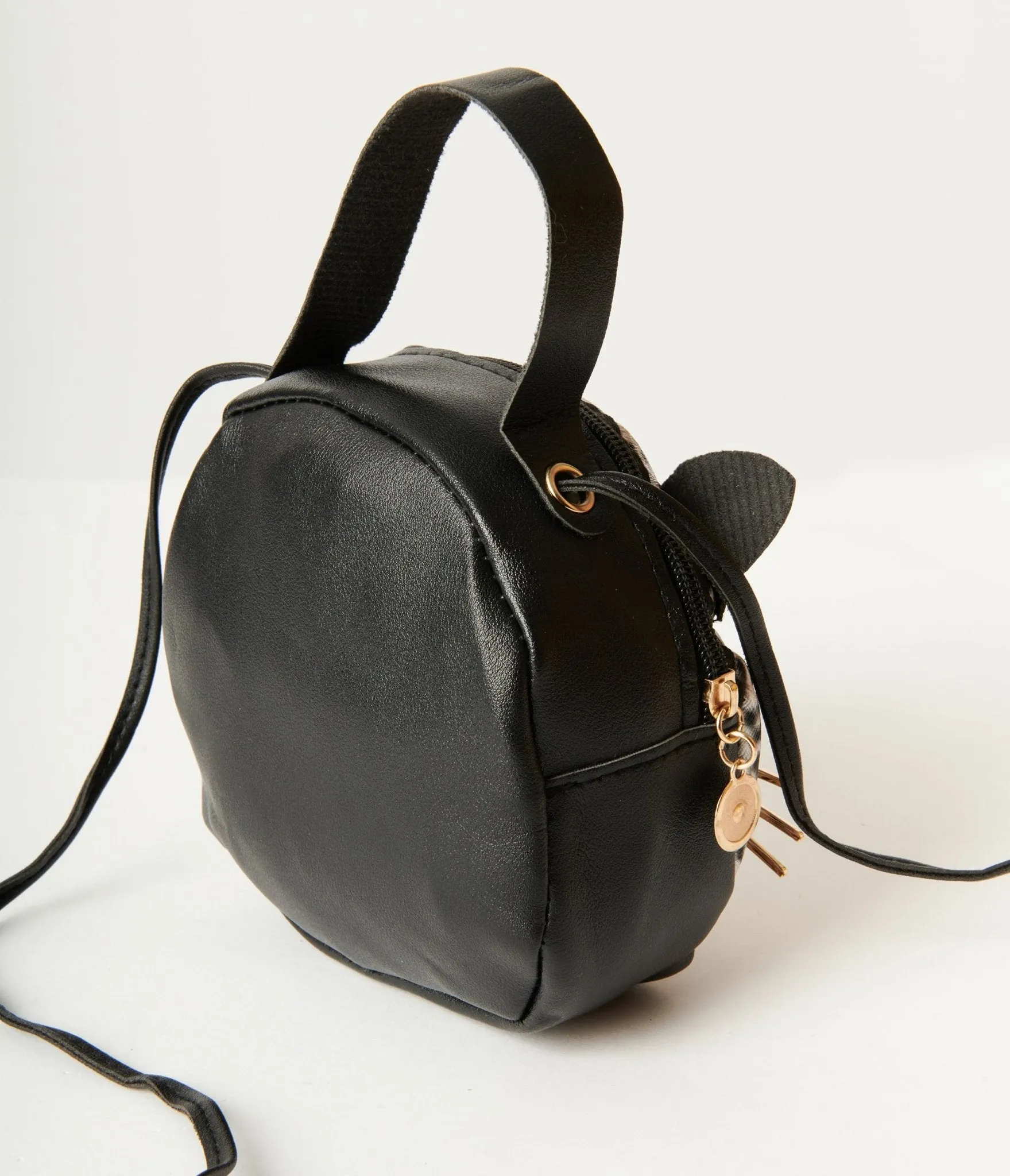 Black Leatherette & Leopard Face Crossbody sold by Unique Vintage product image thumbnail 2