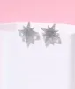 Silver Glitter Atomic Star Stud Earrings sold by Unique Vintage