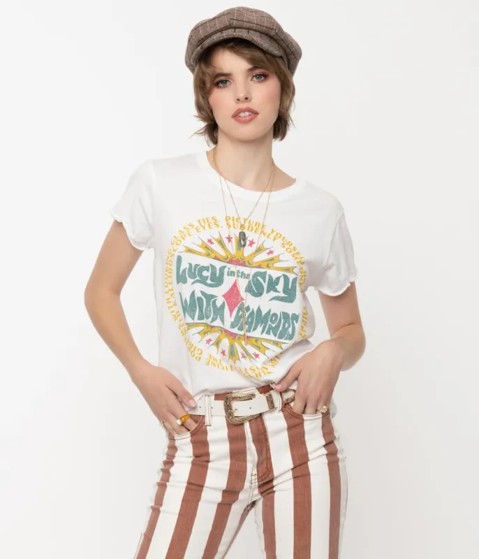 Lucy In The Sky With Diamonds Lyric Graphic Tee sold by Unique Vintage