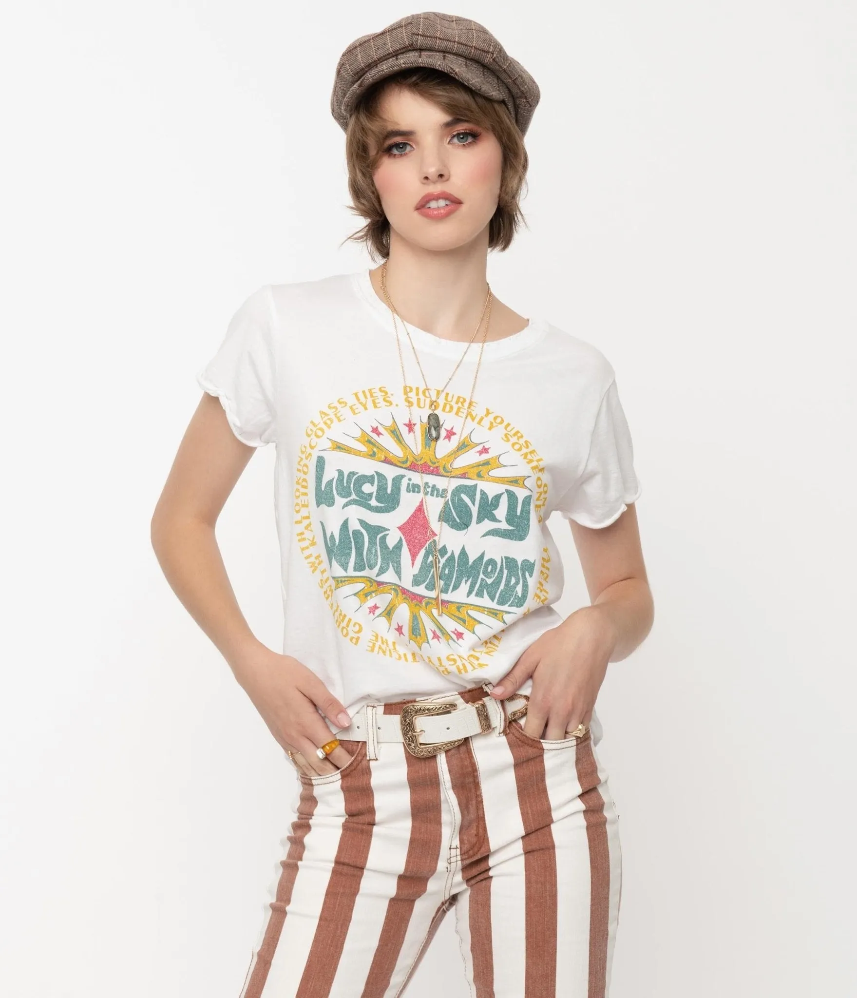 Lucy In The Sky With Diamonds Lyric Graphic Tee sold by Unique Vintage