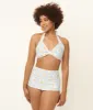 Esther Williams 1950s Light Blue & White Daisy Print Bikini Set sold by Unique Vintage