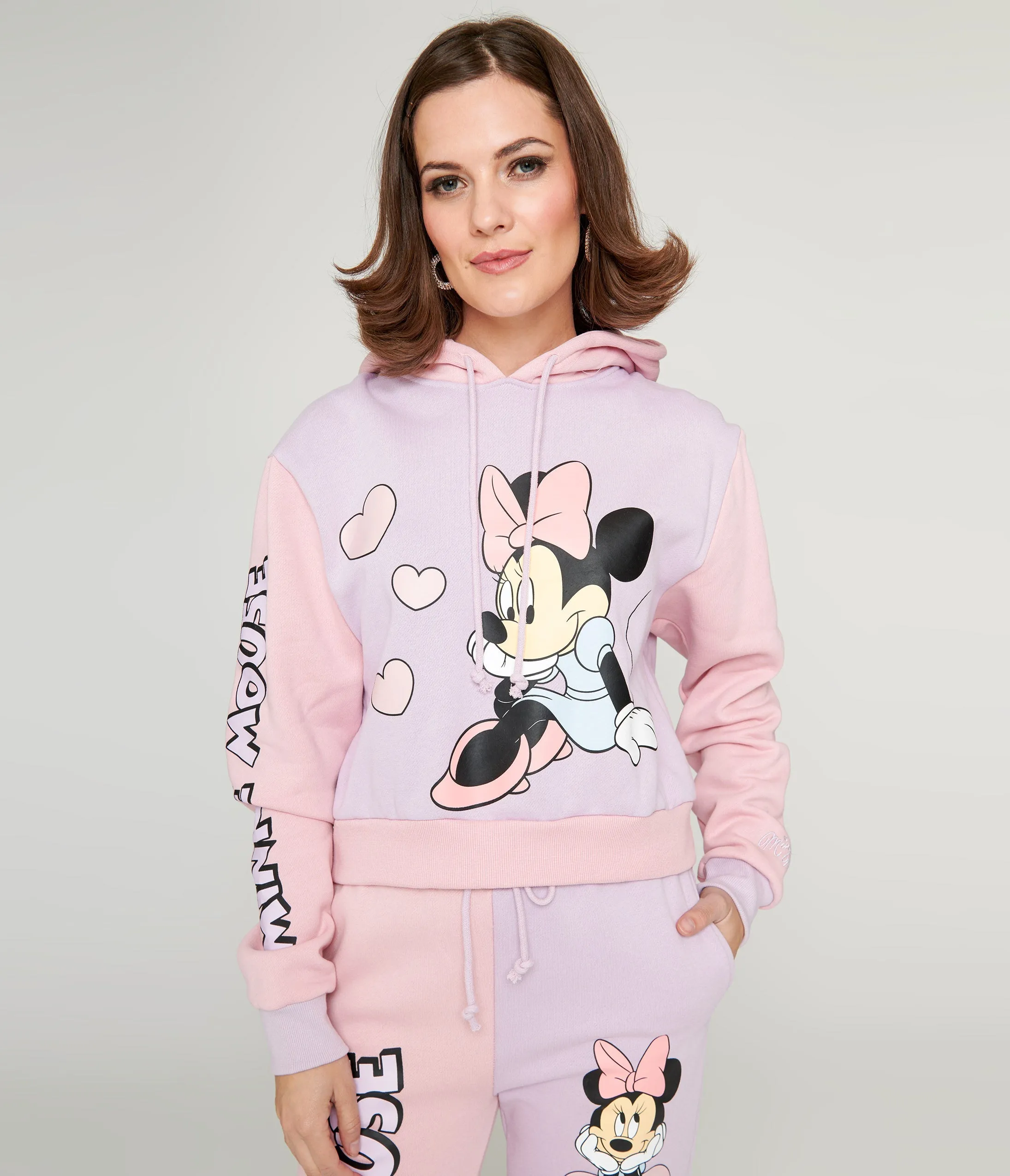 Cakeworthy Pink & Purple Color Block Minnie Mouse Hoodie sold by Unique Vintage