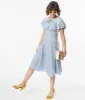 Blue & White Floral Print Lydia Swing Dress sold by Unique Vintage