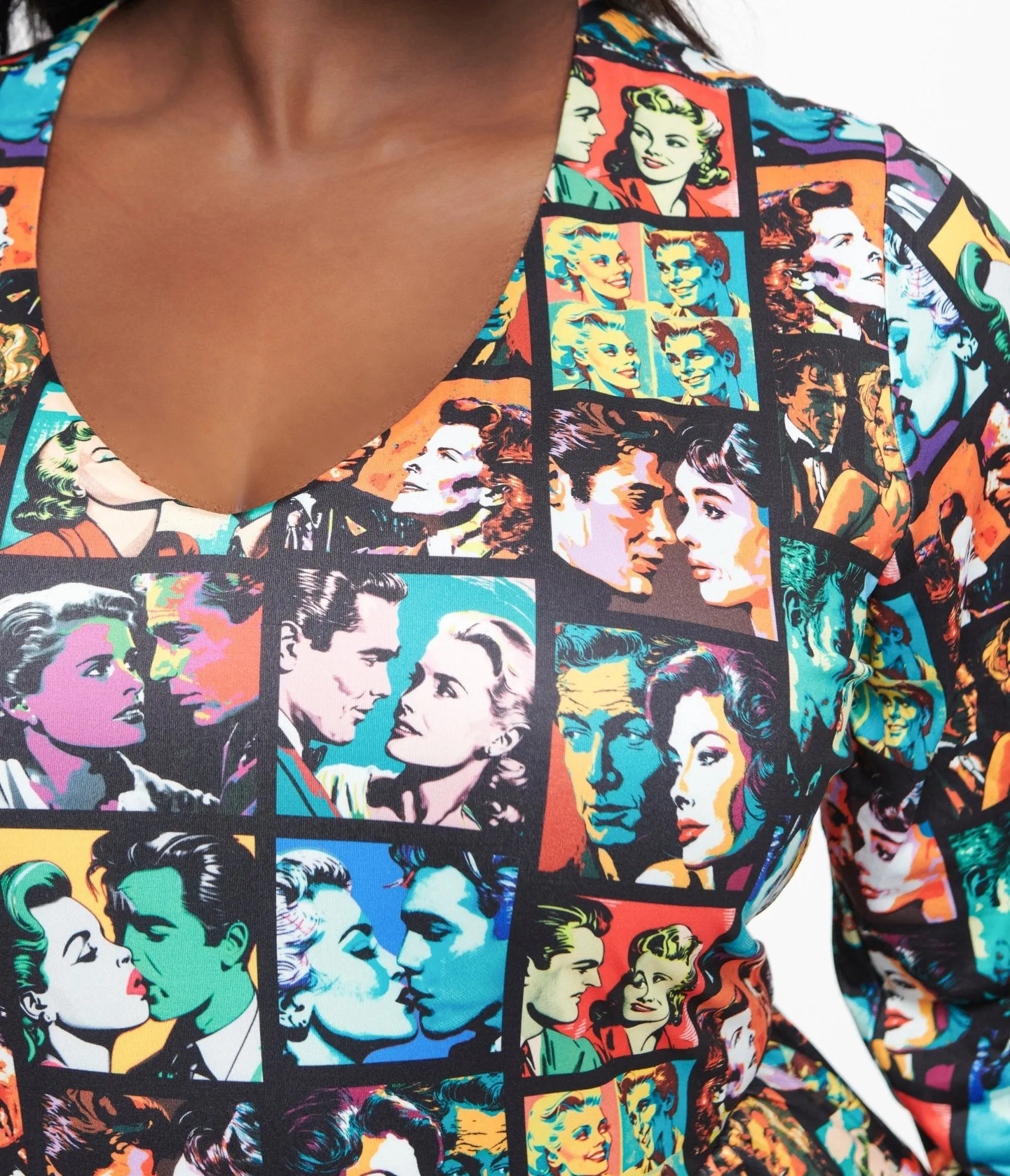 Dolly & Dotty 1950s Vintage Romance Print Billie Fit & Flare Dress sold by Unique Vintage product image thumbnail 2