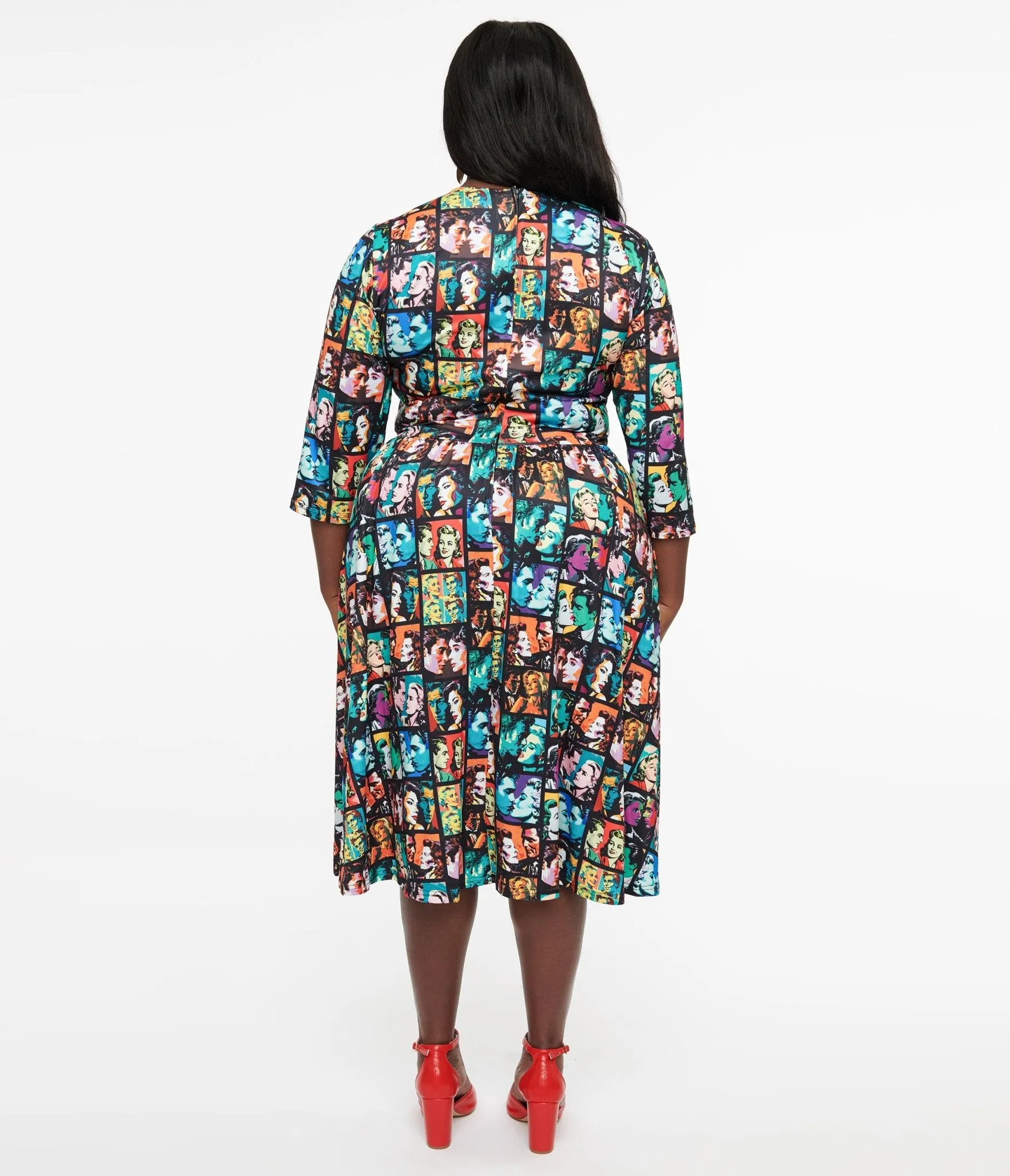 Dolly & Dotty 1950s Vintage Romance Print Billie Fit & Flare Dress sold by Unique Vintage product image thumbnail 3