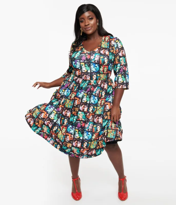 Dolly & Dotty 1950s Vintage Romance Print Billie Fit & Flare Dress sold by Unique Vintage