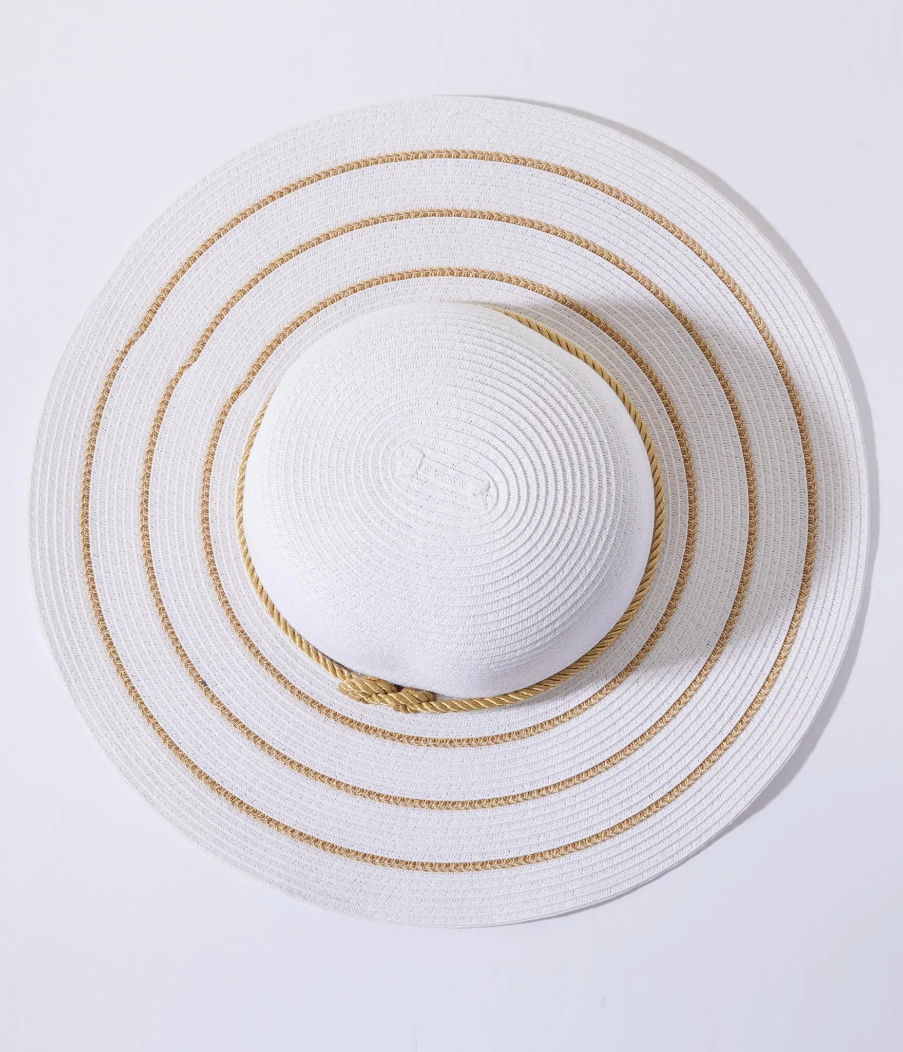 Ivory & Gold Sun Hat sold by Unique Vintage product image thumbnail 3