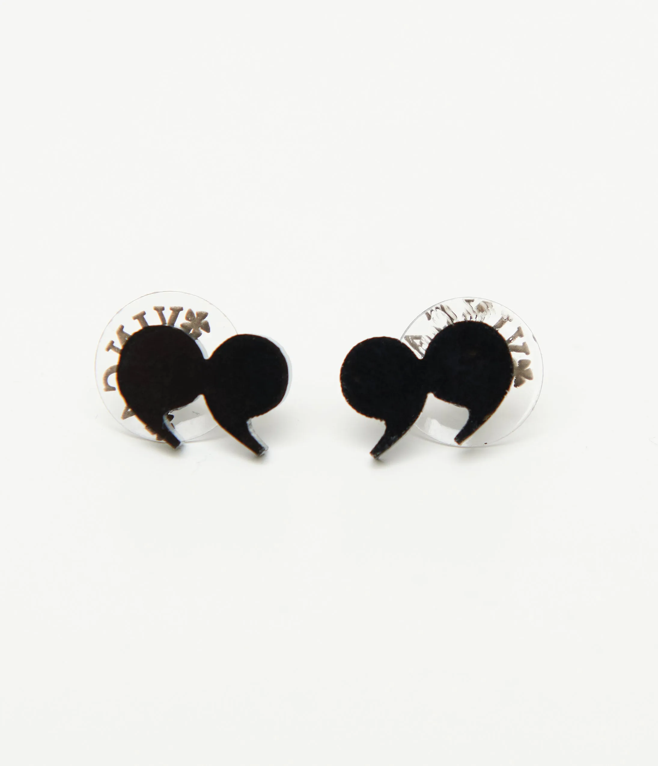Black Quotation Mark Stud Earrings sold by Unique Vintage