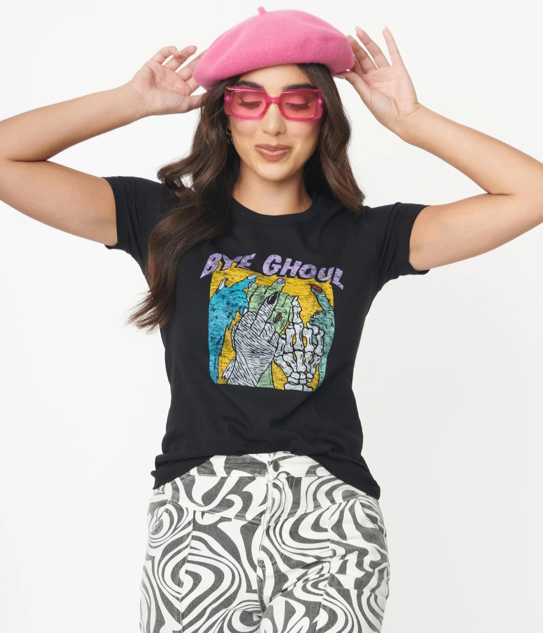 Unique Vintage Bye Ghoul Fitted Graphic Tee sold by Unique Vintage product image thumbnail 4