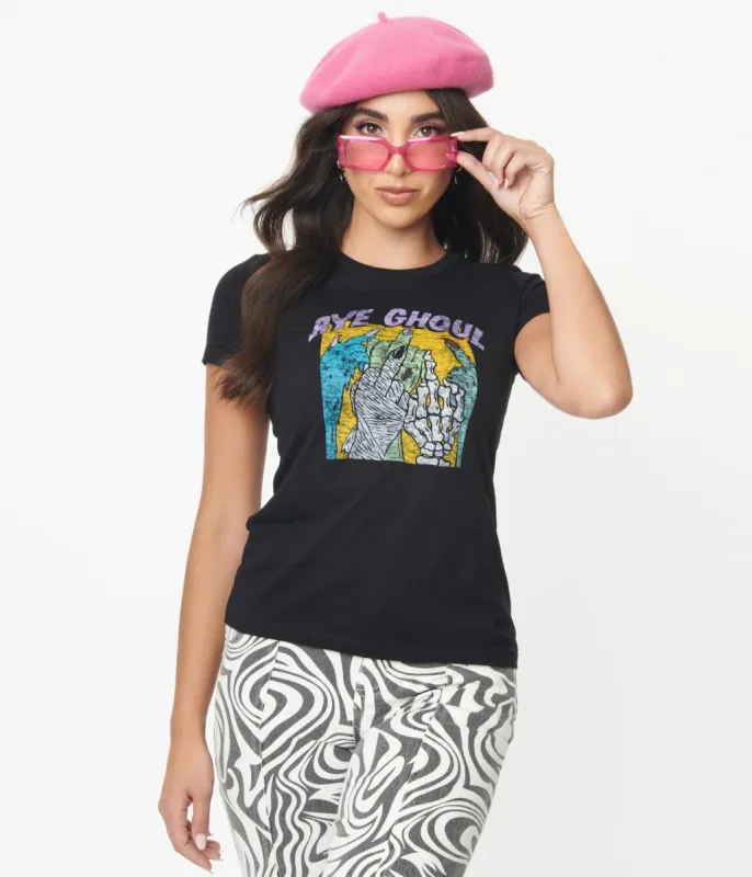 Unique Vintage Bye Ghoul Fitted Graphic Tee sold by Unique Vintage