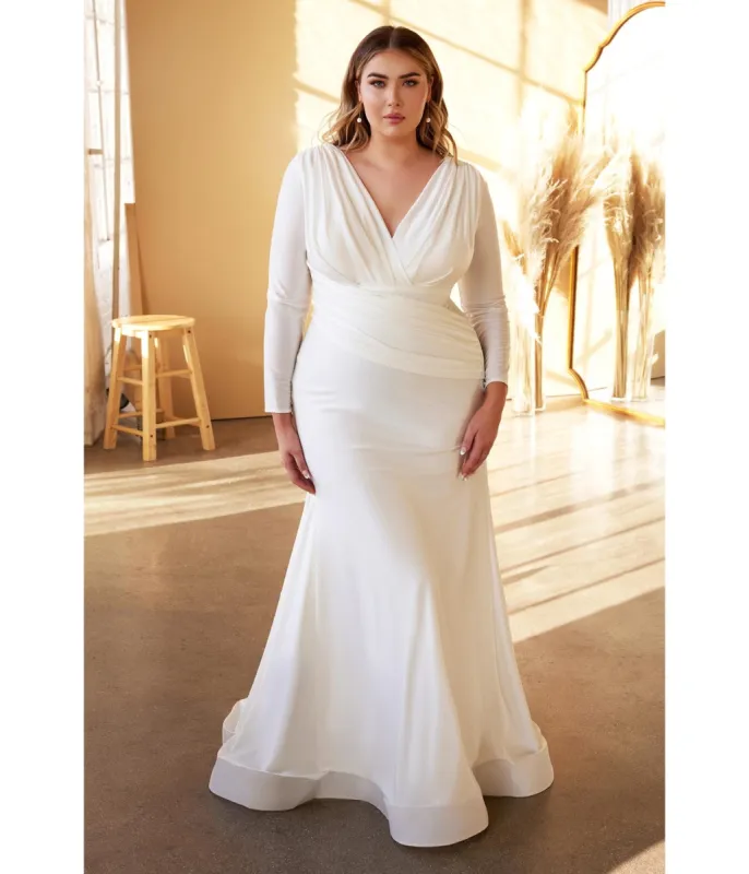 Plus Size White Mermaid Bridal Gown sold by Unique Vintage