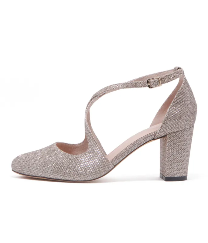 Chelsea Crew 1920s Gold Glitter Oren Mary Jane Pumps sold by Unique Vintage