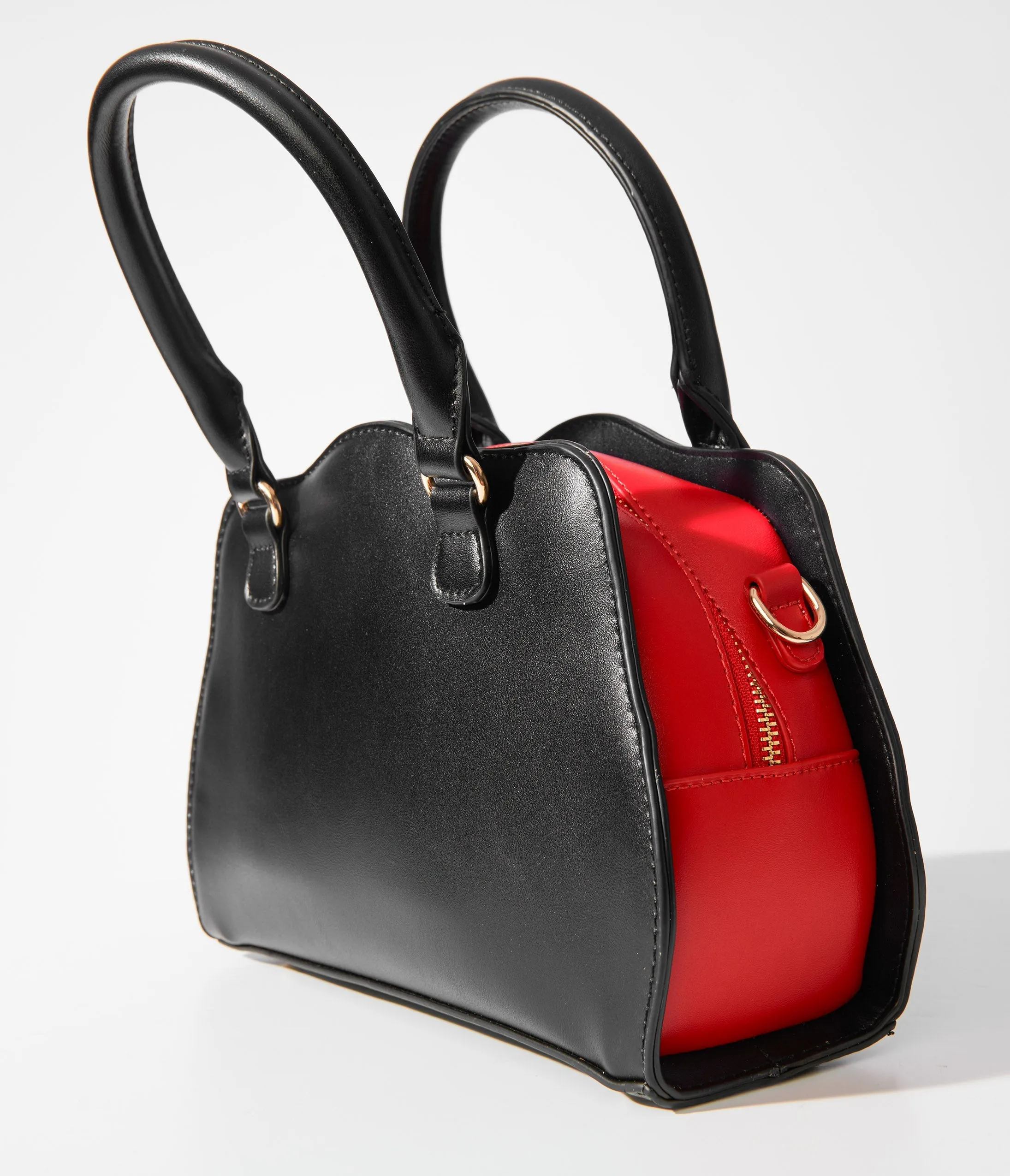 Black & White Poppy Polka Dot Handbag sold by Unique Vintage product image thumbnail 2