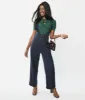 1940s Navy Her Favorite Suspender Trousers sold by Unique Vintage