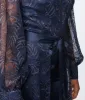 Unique Vintage Navy Sparkle Lace Jumpsuit & Skirt Overlay sold by Unique Vintage