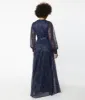 Unique Vintage Navy Sparkle Lace Jumpsuit & Skirt Overlay sold by Unique Vintage