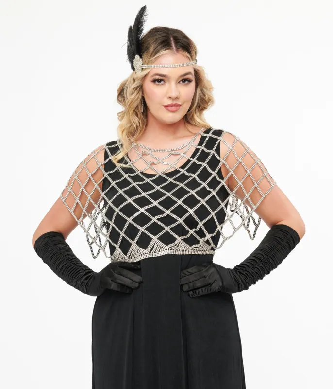 Silver Rhinestone Top sold by Unique Vintage