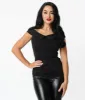 Unique Vintage Black Maraschino Top sold by Unique Vintage