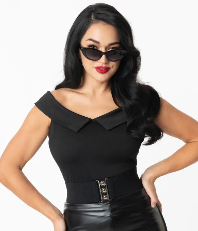 Unique Vintage Black Maraschino Top sold by Unique Vintage