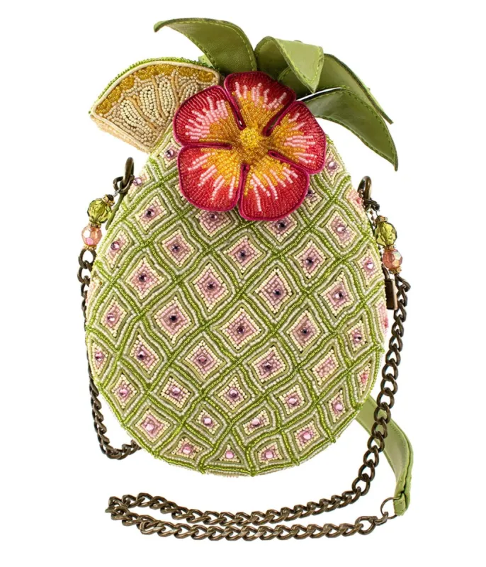Mary Frances Pineapple Island Crossbody Bag made by Unique Vintage