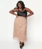 Plus Size 1940s Rose Gold Midi Skirt sold by Unique Vintage