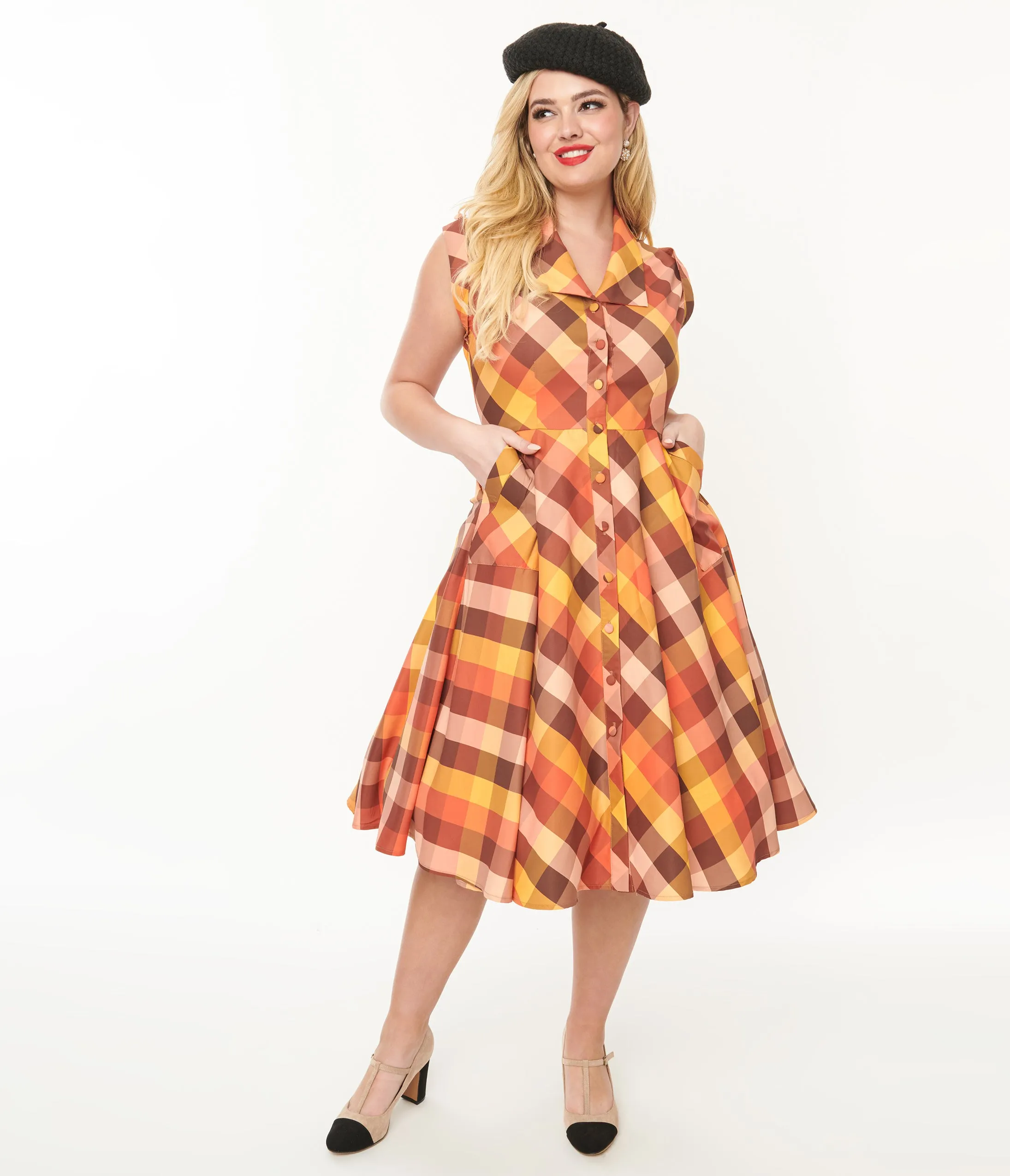 Unique Vintage 1950s Fall Madras Plaid Shirt Dress sold by Unique Vintage product image thumbnail 3