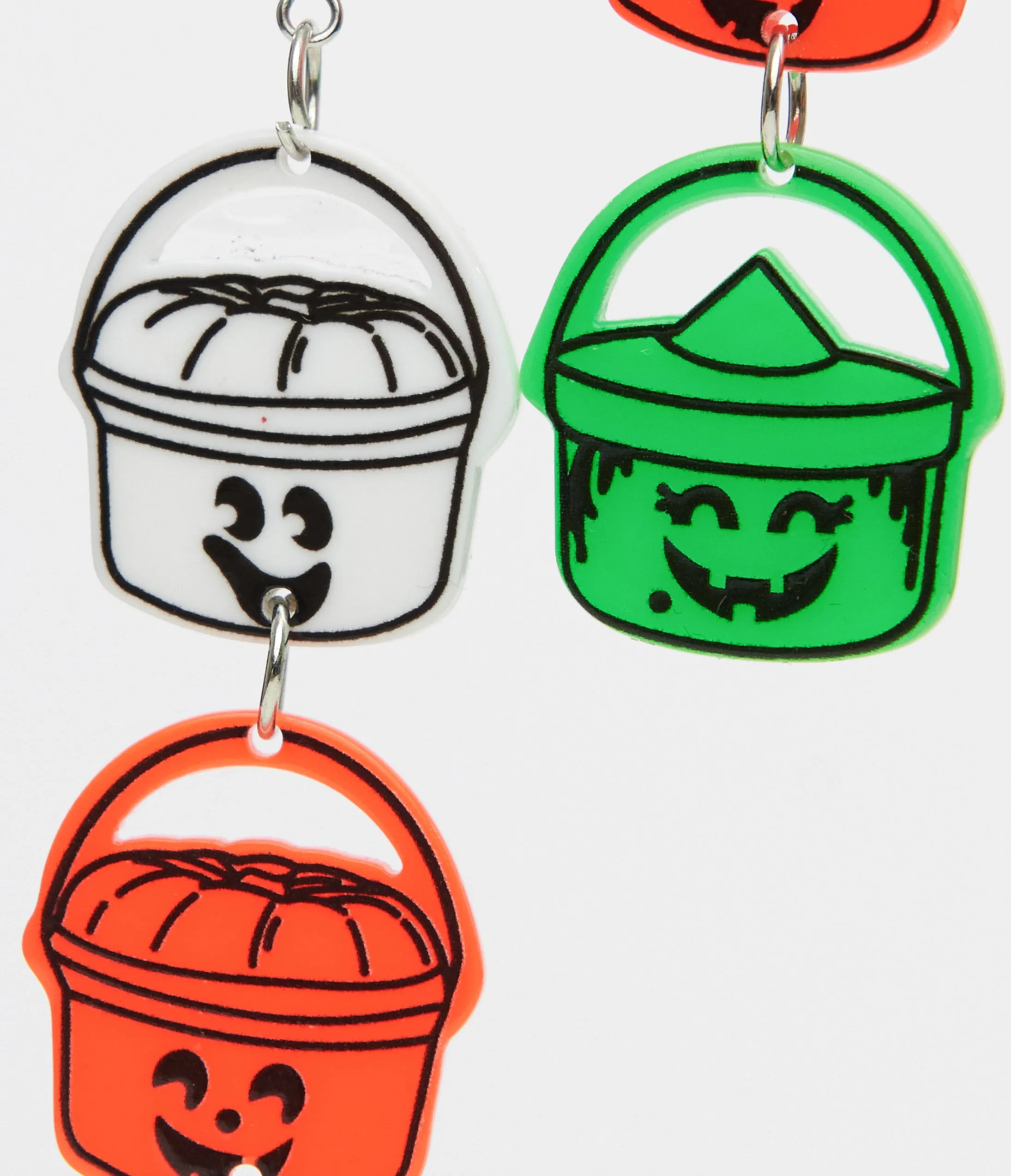 1980s Retro Trick Or Treat Halloween Bucket Earrings sold by Unique Vintage product image thumbnail 2