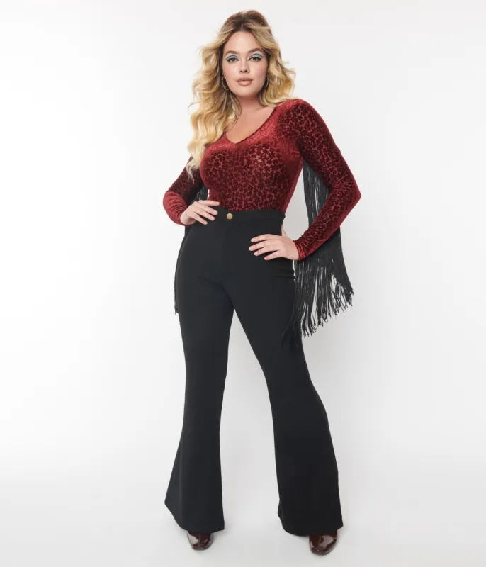 Smak Parlour 1970s Black Find Your Flare Pants sold by Unique Vintage