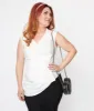 Ivory Asymmetrical Pleated Top sold by Unique Vintage