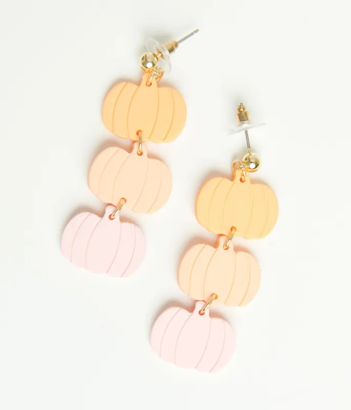 Pastel Pumpkin Drop Earrings sold by Unique Vintage