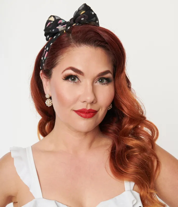 Pusheen x Unique Vintage Pool Time 1950s Hair Scarf sold by Unique Vintage