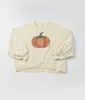 Cream Pumpkin Sequin Pullover Sweater sold by Unique Vintage