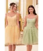 Cinderella Divine Sage Floral Applique & Tiered Tulle Cocktail Dress sold by Unique Vintage