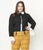 Collectif Plus Size Black & White Collar Prudence Blouse sold by Unique Vintage