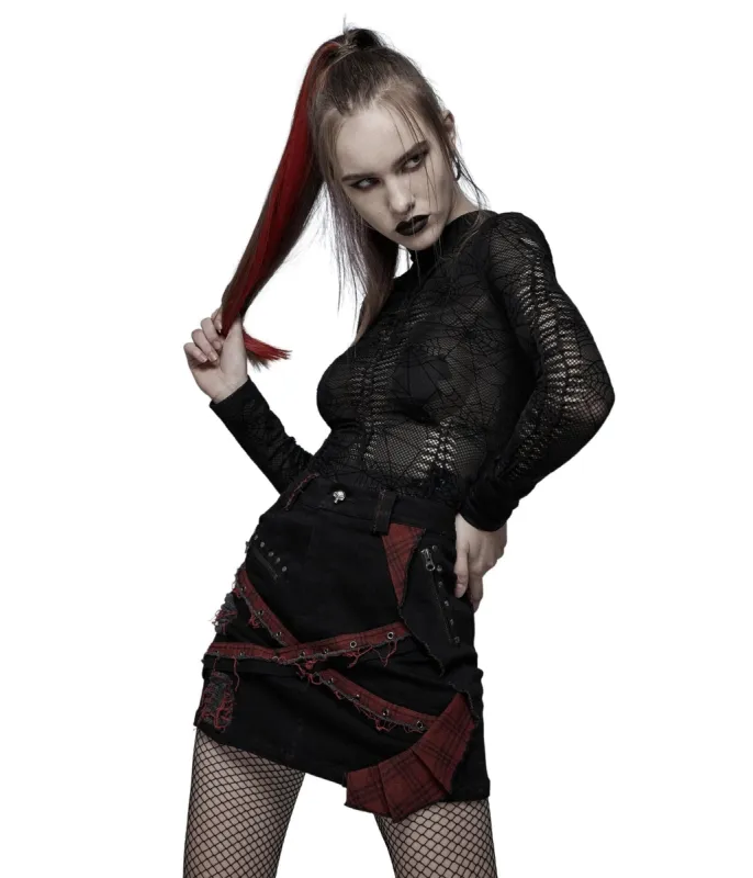 Black Spider Web Perspective Top sold by Unique Vintage